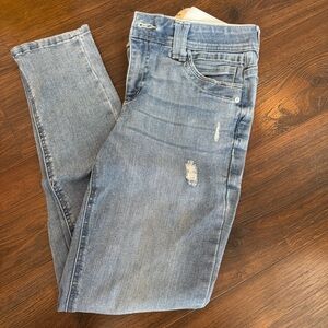 Democracy Ab Control Women's Light Blue Distressed Jeans